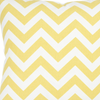 Yellow Ivory Chevron Down Filled Throw Pillow