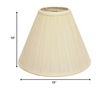 15" Ivory Deep Cone Slanted Broadcloth Lampshade