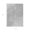 8' X 10' Silver And Gray Medallion Washable Indoor Outdoor Area Rug