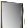 Black Metal Mirror with Shelf