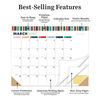 2027 Long Weekend Medium Desk Pad Monthly Blotter Calendar