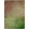 10' X 14' Blush Taupe And Green Ombre Washable Indoor Outdoor Area Rug
