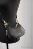 Michael Kors Cora Mini Black Pebbled Leather Zip Pouchette Crossbody Handbag