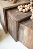Set Of Three Recycled Wood Nesting Benches