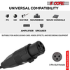 XLR Cable Female to 1/4 6.35mm Cord 10Pack TRS to XLR Female Balanced Microphone Cord