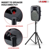 Speaker Stand Tripod Floor Short Adjustable DJ Studio Monitor Stands Pole Mount