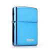 Zippo Sapphire w/ Logo Lighter High Polish Iridescent Blue Windproof 