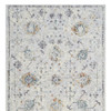 8' Runner Ivory and Blue Floral Runner Rug