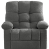 39" Gray Tufted Chenille Heated Massage Swivel Rocker Recliner With USB