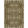 5' X 8' Chocolate Taupe And Beige Moroccan Washable Indoor Outdoor Area Rug