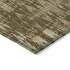 5' X 8' Chocolate Taupe And Beige Moroccan Washable Indoor Outdoor Area Rug
