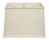 18" White Throwback Rectangle Linen Lampshade