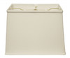 18" White Throwback Rectangle Linen Lampshade