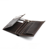 Hipster Wallet with Flap in Dark Brown Leather | Style n Craft