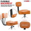 Drum Throne Padded Guitar Stool Backrest Drummer Seat for Adults And Kids BROWN
