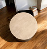 16" Natural Distressed Solid Wood Round End Table