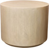 16" Natural Distressed Solid Wood Round End Table
