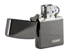 Zippo Ebony w/Logo Lighter High Polish 
