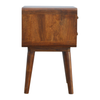 Chestnut Wood Two Drawer Nightstand