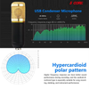 Recording Microphone Podcast Bundle Professional Condenser Cardioid Mic Kit w Boom Arm