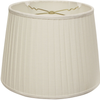 18" White Linen Lampshade with Side Pleats