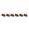 Glittered Glass Train Ornament 