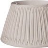 18" Cream Shallow Drum Smocked Shantung Lampshade