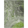 9' X 12' Artichoke Green Green And Ivory Abstract Washable Indoor Outdoor Area Rug