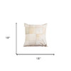 18" Natural Cowhide Throw Pillow