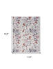 9' X 12' Ivory Pink And Green Floral Distressed Washable Area Rug