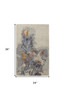 2' X 3' Gray Blue And Orange Wool Floral Tufted Handmade Area Rug