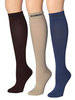 Ronnox Compression Socks for Men & Women Colorful Patterned Knee High Socks (16-20 mmHg / 12-14 mmHg) 3-Pairs