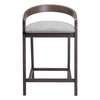 Espresso Fabric Wood Low Back Counter Height Bar Chairs