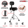 Drum Throne Padded Guitar Stool Backrest Drummer Seat for Adults And Kids 