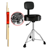 Drum Throne Padded Guitar Stool Backrest Drummer Seat for Adults And Kids 