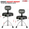 Drum Throne Padded Guitar Stool Backrest Drummer Seat for Adults And Kids 
