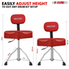 Drum Throne Padded Guitar Stool Backrest Drummer Seat for Adults And Kids 