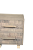 Wood Carved Geometric Two Drawer Nightstand