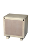 Wood Carved Geometric Two Drawer Nightstand