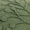 14" X 26" Green Tone on Tone Botanical Throw Pillow With Embroidery