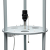 Simple Designs 62.5" Round Modern Shelf Etagere Organizer Storage Floor Lamp with 2 USB Charging Ports, 1 Charging Outlet and Linen Shade