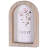 Framed Arch Floral Trust In The Lord