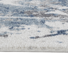 2' X 3' Ivory Teal And Black Abstract Area Rug