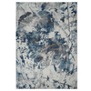 2' X 3' Ivory Teal And Black Abstract Area Rug