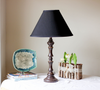 17" Jet Black Deep Cone Slanted No Shantung Lampshade