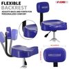 Drum Throne 4" Cushion Padded Stool w Backrest Airlift Height Adjustable Chair w 441Lb Capcity