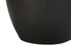 22" Black Ceramic Urn Table Lamp With Ivory Drum Shade