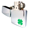 Zippo A Bit O' Luck Green Clover Irish Chrome Finish Genuine Lighter 