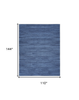9' X 12' Blue Distressed Washable Area Rug