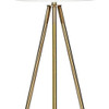 63" Matte Gold Floor Lamp with Cream Drum Shade